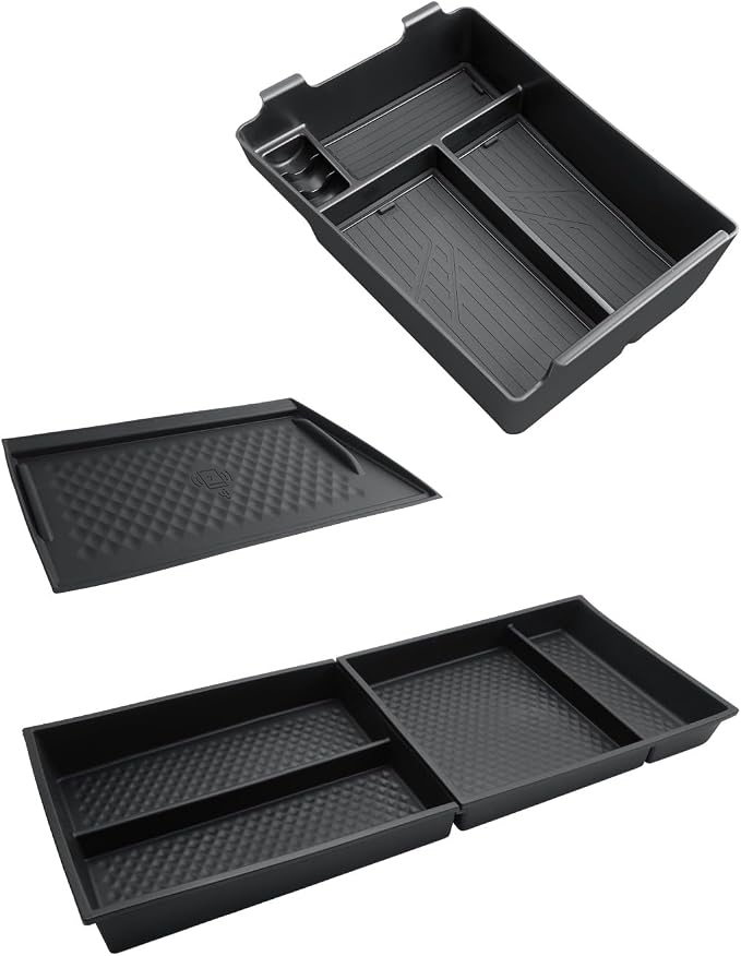 CDEFG 4Pcs for 2025 2026 Murano Center Console Organizer for 2025 2026 Murano Accessories Middle Console & Lower Console Organizer Tray Armrest Storage Box & Wireless Charging Cover