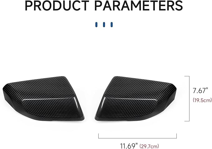 Car ABS Carbon Fiber Exterior Rearview Mirror Cover Interior Trim Side Mirror Decor for Chevy Colorado/GMC Canyon 2023 2024 2025 2026 Accessories