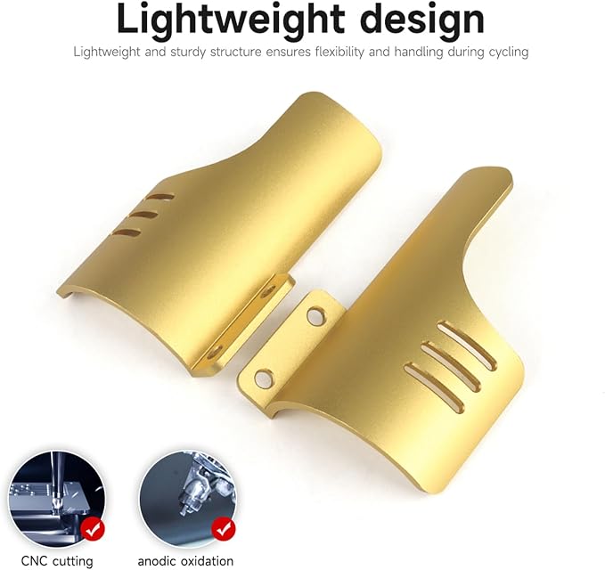 Motorcycle Front Fork Guards for Touring CVO Road Glide FLTRXSE ST FLTRXSTSE CVO Road Glide Upgrade 2024 Dust Protection Lower Fork Leg Deflector Shield (Gold)