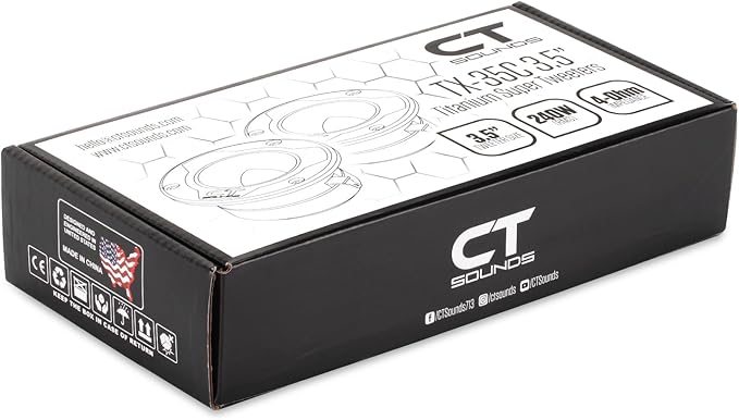 CT Sounds TX-35C 3.5” 480-Watt Titanium Super Tweeters, Pair