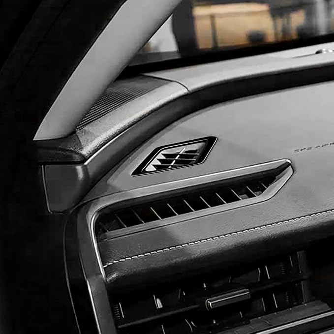 Center Console Dash Board Air Vent Trim Compatible with Toyota RAV4 XLE Premium/LE/SE/XSE/Limited/Woodland 2026+, Upper Air Vent Cover Trims for RAV4 2026 2027, Air Condition Outlet Cover Trim(Black)