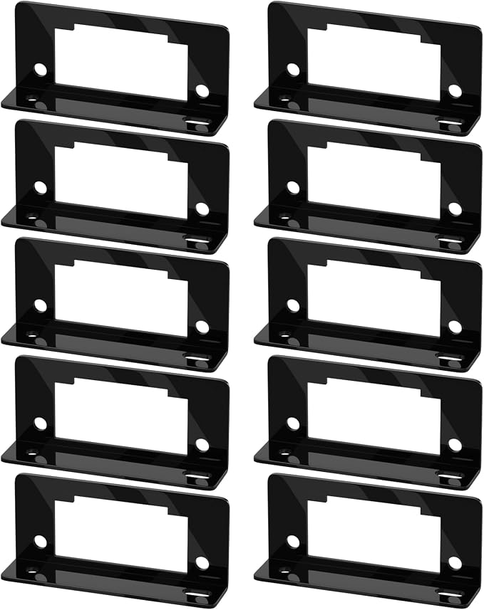 Under Dash Mounting Bracket Compatible with J1962 OBD-II 10-Pack, OBD2 Mounting Bracket or Cable Holder Splitter Mount, Black
