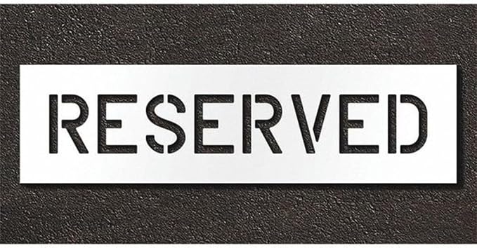 Rae Pavement Stencil,Reserved, STL-108-70633 STL-108-70633 - 1 Each