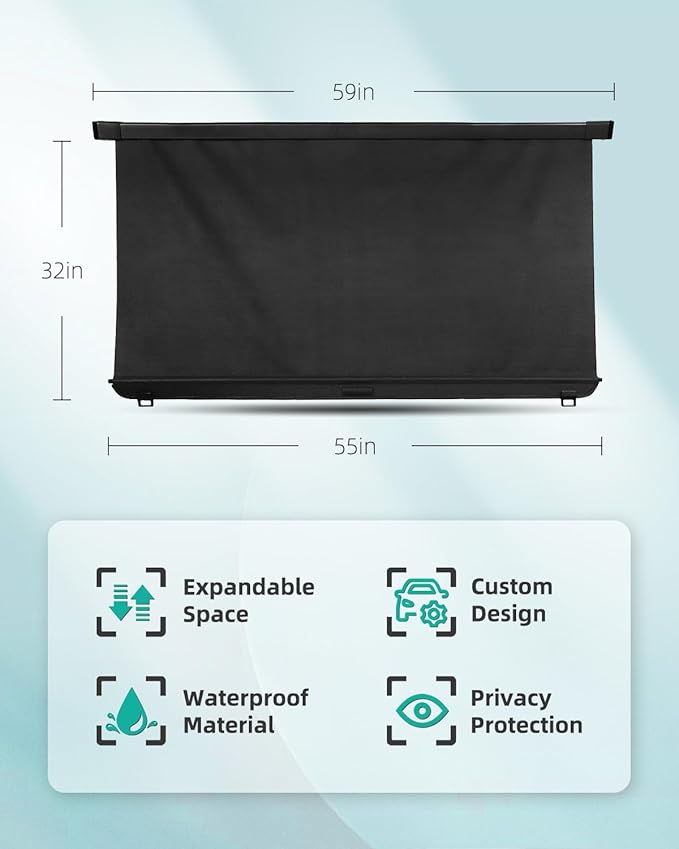 SCITOO Cargo Cover 2002-2018 Fit for Mercedes-Benz G500 G550 G63 G65 Accessories Rear Trunk Retractable Security Shade Cover Anti-Peeping Luggage Shielding Shade