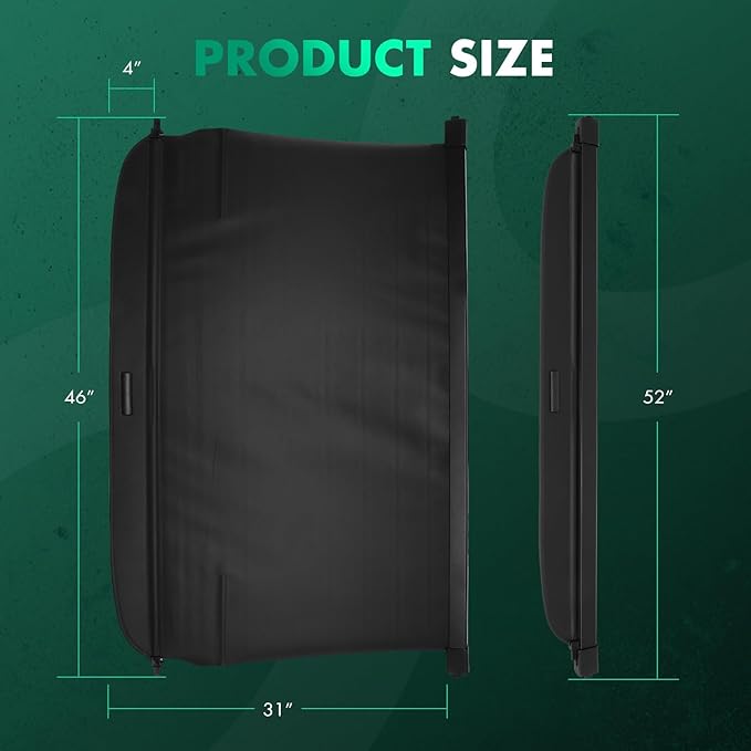SCITOO Rear Trunk Cargo Cover 2006-2011 Fit for Mercedes-Benz ML Upgraded Retractable Retractable Security Shade with Aluminum PVC&Plastic, Auto Interior Accessories (Easy Installation)