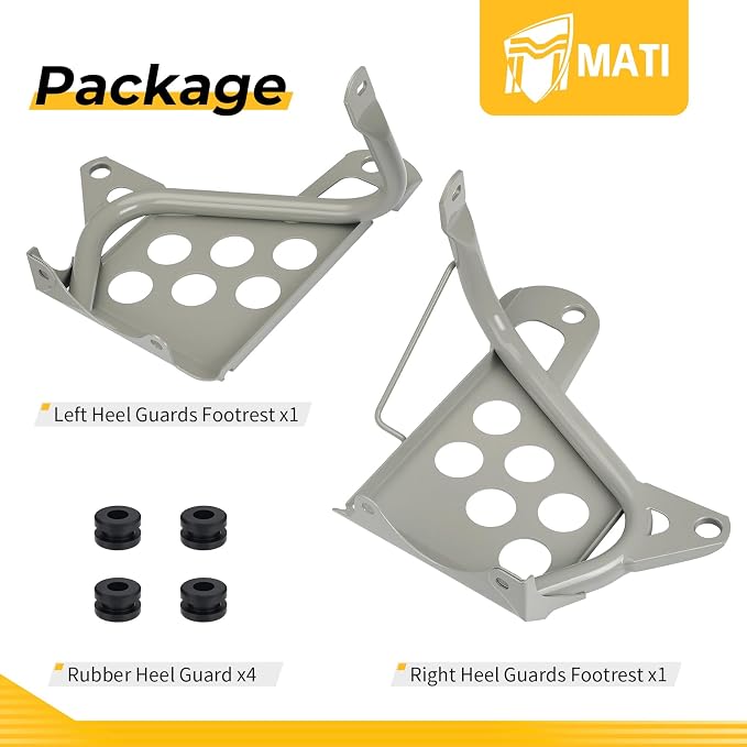 M MATI Left and Right Footrest Heel Guard Plate Kit for Yamaha B-Laster 200 YFS200 1990-2006 3JM-27445-00-00 3JM-27446-00-00
