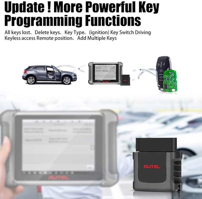 Autel MaxiSys MaxiVCI Mini Bluetooth Connector, Vehicle Communication Wireless Diagnostic Interface, Work for Autel Scanner MK808BT MK808TS MX808TS MP808TS TS608 PRO MK808Z-BT MK808K-BT MP808BT