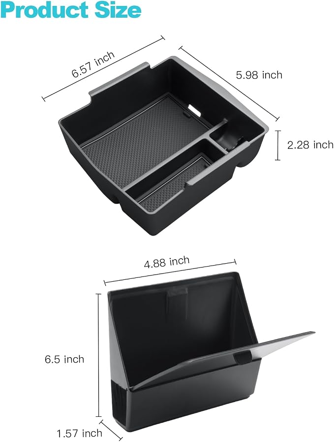 CDEFG for 2025 Forester Center Console Organizer, for 2025 Forester (Touring/Limited/Sport/Premium) Accessories Middle Console Armrest Storage Box (2PCS)