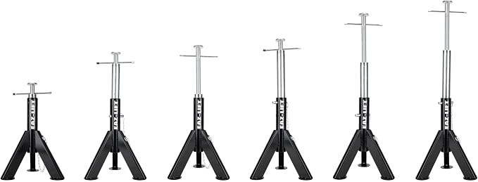 Camco Eaz-Lift Telescopic RV Jack, Set of 2 - Adjustable from 16-inches to 30-inches - Constructed of Durable Steel & Powder Coated - Features a 6,000 lb. Load Capacity - 48864