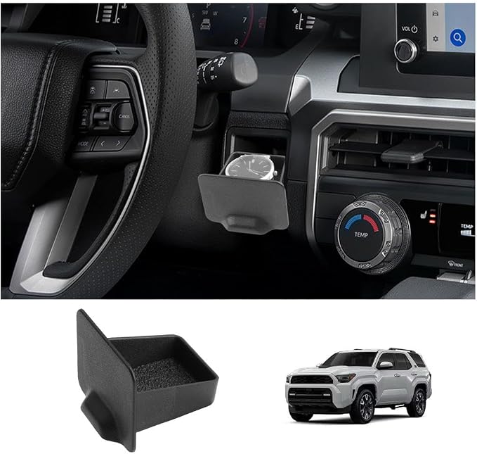 LUWU Upgrade Storage Drawer Tray Compatible with 2024 2025 2026 Toyota Tacoma & 2025 2026 Toyota 4Runner Accessories Center Console Organizer Wheel Cubicle Extra Storage for Keys Coins Card