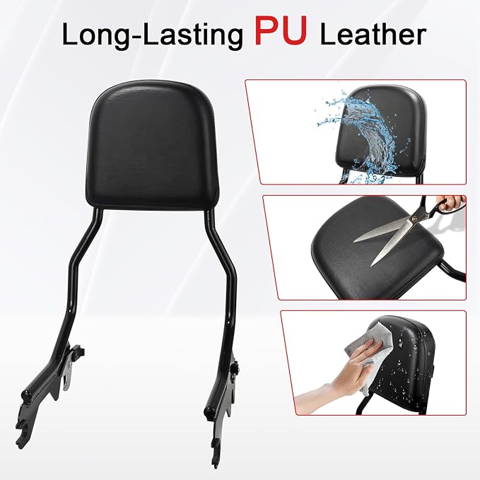 Standard Upright Sissy Bar Backrest for Harley Softail 2018-2025,for Street Bob/Deluxe/Heritage Classic/Slim/Standard FXST/Hydra-Glide