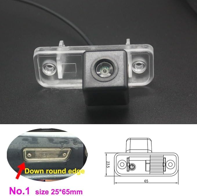 Waterproof License Plate Rear View Reverse Camera 170°Wide Angle Night Vision Parking Camera Replacement for Mercedes-Benz C/CLS Klasse C219 W219/T-model S203/W203/W211/S211 Kombi Limousine(No.1)