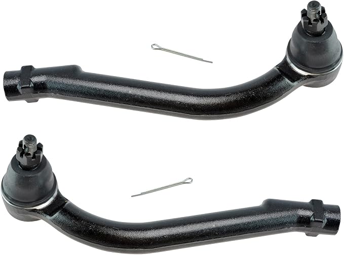 TRQ Front Outer Tie Rod Set 2 Piece Compatible with 2007-2010 Hyundai Elantra 10-13 Kia Forte 10-16 Forte Koup