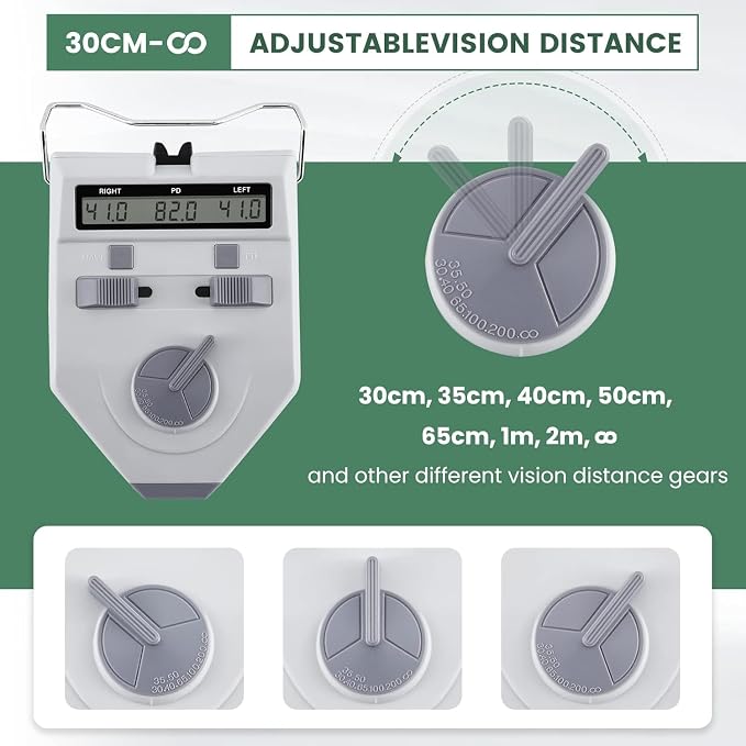 Huanyu Pupilometer Led Pd Meter with Upgrated Nose Pad Pupil Distance Meter Brightness Accuracy Adjustable Pupillometers CE Approved 45-82mm