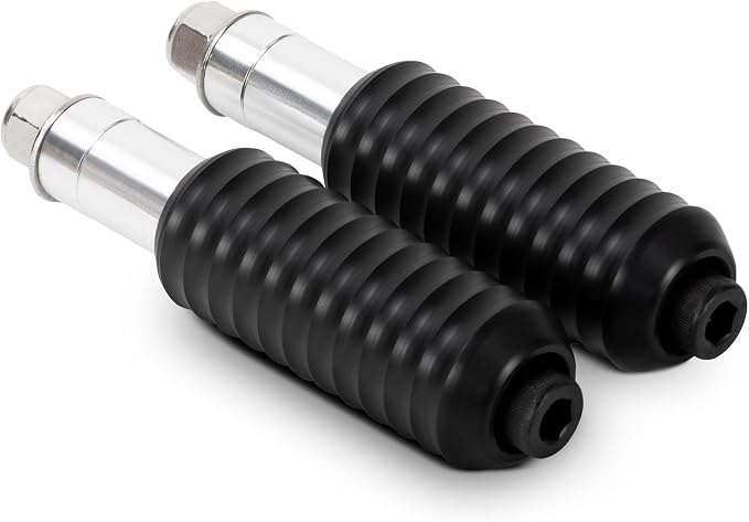 4" Motorcycle Frame Sliders Falling Crash Protector Upper Shock Mount Guards Falling Side Protector No Cut Kits Fit for Dyna 1998-2005 (Gripple Style)