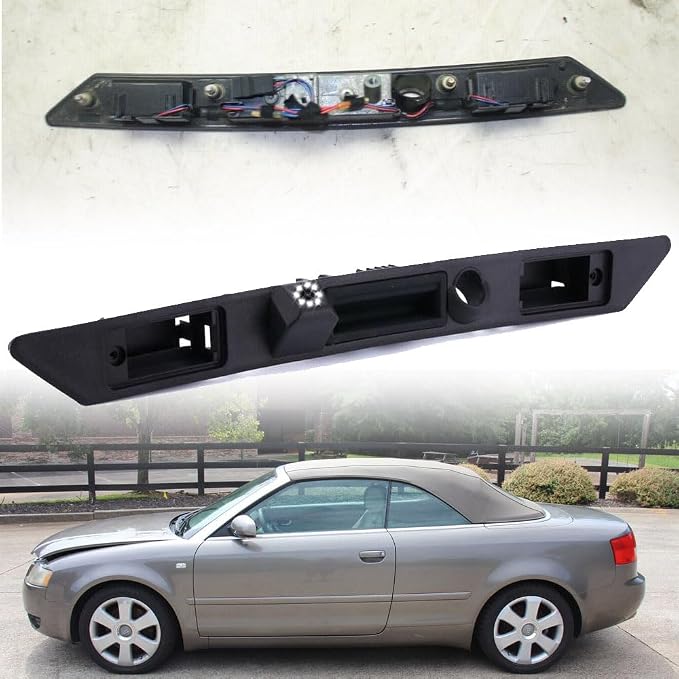 HD Auto 8LED 170° Wide Angle Rear View Reverse Trunk Handle Backup Camera Compatible with Audi A3 8P/8V 8PA S3 V6/A4 B7 S5/sedan/RS4/A5 RS5/A6 C6/A8 S8/Q7/RS3/S4/RS6/Seat Exeo 3R2/V W Plus RS (NO.D)