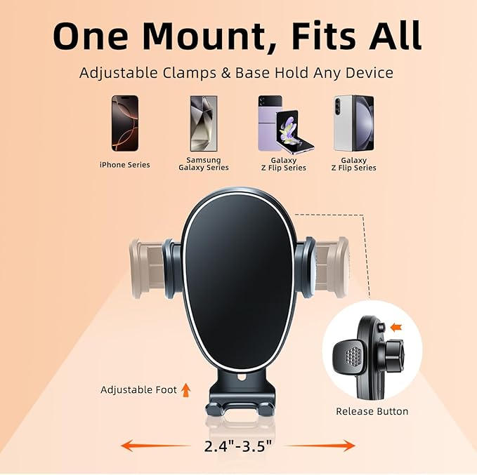 Car Phone Holder for Honda Accord (2018-2021 2022 10th Gen,8"),Screen Phone Mount,360 Phone Holder Rotating,Hands Free Mobile Holder,Car Mount for iPhone,Samsung & Android,Accord Interior Accessories