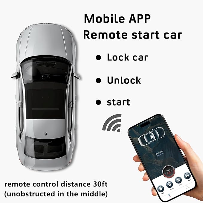 keyless Entry for Old Car Upgarde with App Control for Car with Remote Start Lock Unlock Keyless Open Trunk