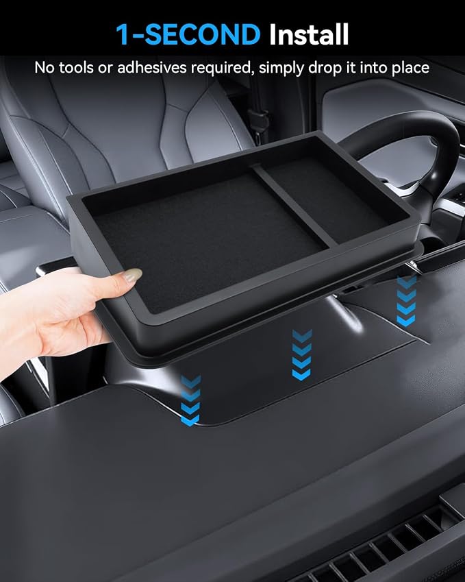BIXUAN 2026 R AV4 Dashboard Organizer Only For 2026 Toyota R AV4 (XSE/Limited) 12.9-Inch behind screen organizer Dash Hidden Tray Center Console Storage Bin 2026 R AV4 Interior Accessories