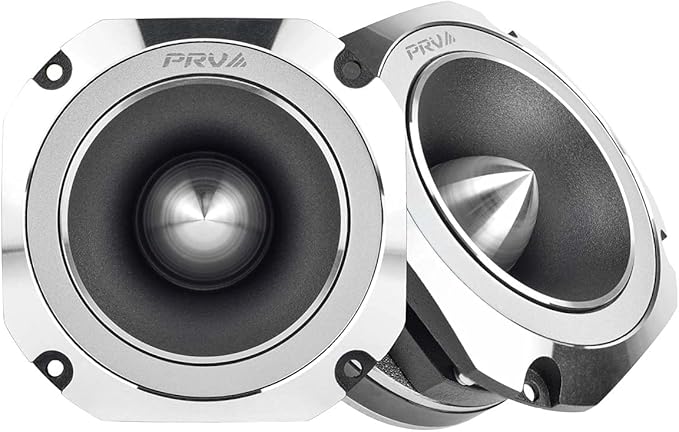 PRV AUDIO 4 Inch Titanium Bullet Tweeter Pair TW700Ti-4 Slim Profile, 200 Watts Program Power, 4 Ohm, 100 Watts RMS, 1.5 in Voice Coil Super Tweeter Pro Car Audio (Pair)
