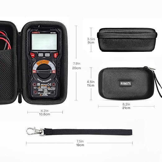 KAIWEETS HT118E Digital Multimeter and BB-100 Multimeter Case