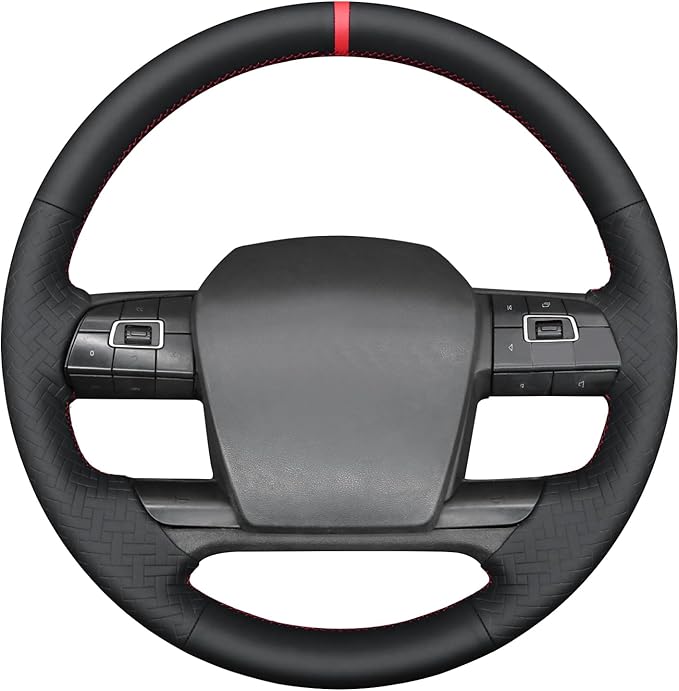 MEWANT Hand Sewn Steering Wheel Cover Wrap for Volvo VNL VNR FM FH 2017-2025 Steering Wheel Accessories for Volvo FM