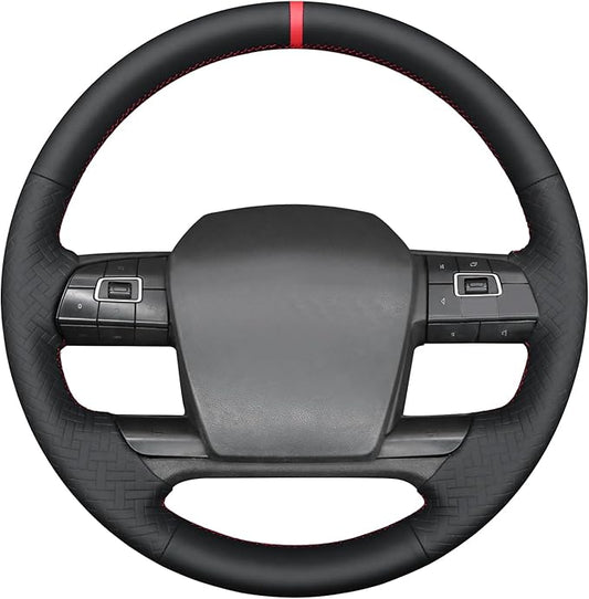 MEWANT Hand Sewn Steering Wheel Cover Wrap for Volvo VNL VNR FM FH 2017-2025 Steering Wheel Accessories for Volvo FM