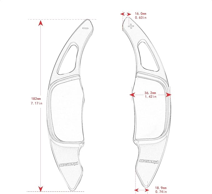 Steering Wheel Shift Paddle Extended Shifter Trim Cover Compatible with Volkswagen VW Golf 7 Scirocco SAGITAR GLI LAMANDO GTS Polo GTI Car Accessories Aluminum Alloy Black