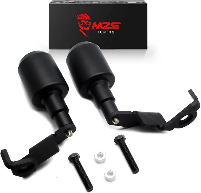 MZS Motorcycle Frame Sliders, Falling Crash Protector Guards No Cut Kits Black Compatible with CBR1000RR CBR 1000RR 2017 2018 2019 2020