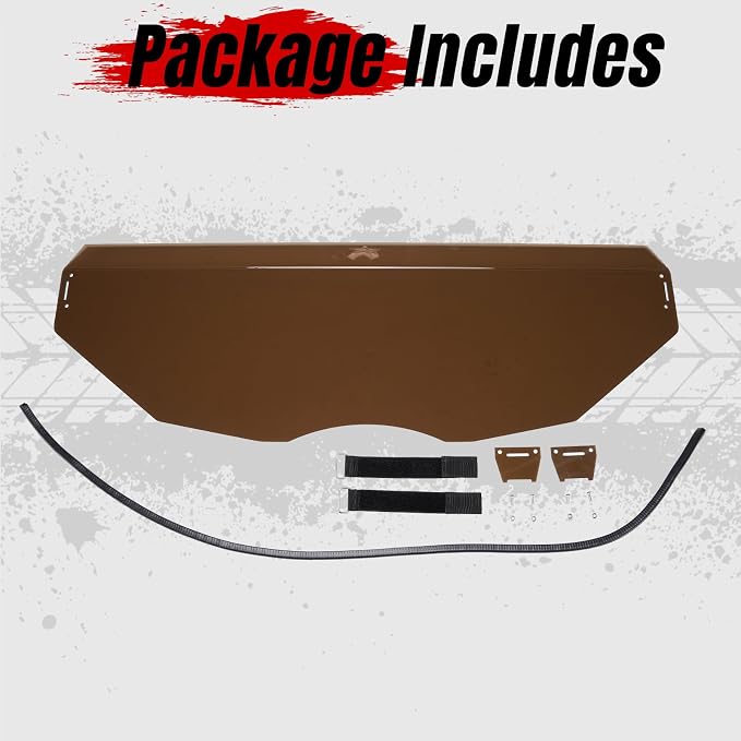 A & UTV PRO Maverick X3 Half Windshield Dark Tinted, Compatible with 2017-2025 Can Am Maverick X3 XRS XDS Turbo R Max,Dark Tint Standard Polycarbonate Construction Window | 250x Stronger Than Glass