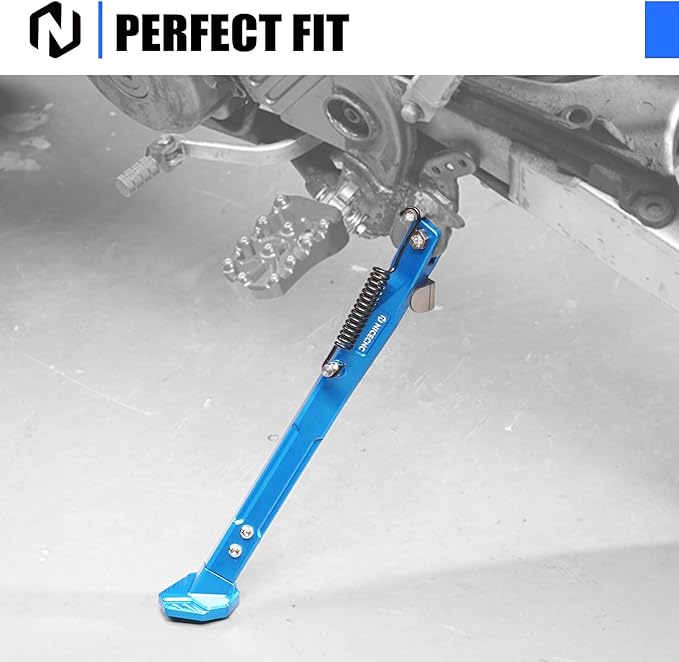 NICECNC Blue Kickstand Kick Stand Adjustable Sidestand Compatible with Suzuki DRZ400/DRZ400E/DRZ400S/DRZ400SM 2000-2020 2021 2022 2023 2024 See Fitment (Accessories not Included)