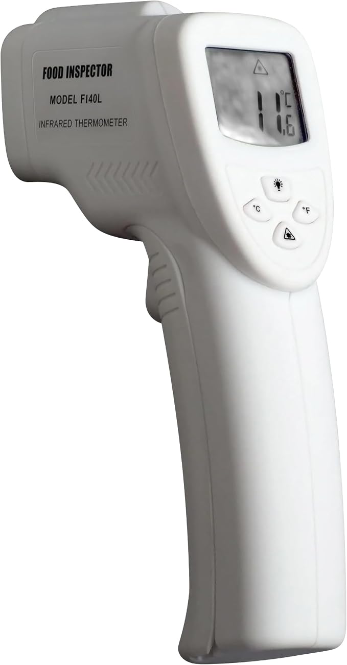 FI40L Food Inspector Accuracy complies to FDA 2022 Food Code Digital Dual Laser Infrared Thermometer Temperature Gun Instant Read for Cooking, Kitchen, Grill, BBQ, Baking