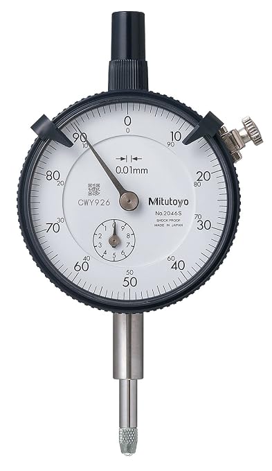 Mitutoyo 2046S, 0.01mm X 10mm Dial Indicator, 0-100, Lug Back, Series 2, 8mm Stem | Lug Back, Series 2, 8mm Stem