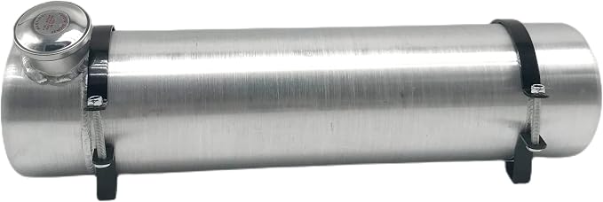 JSD 2 5/8 Gallon 6" x 24" Aluminum Spun Gas Tank Fuel Tank End Fill 1/4" NPT Outlet - for mini bike,go kart