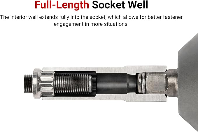 TEKTON 1/2 Inch Drive Impact Socket Set, 17-Piece | SID92339