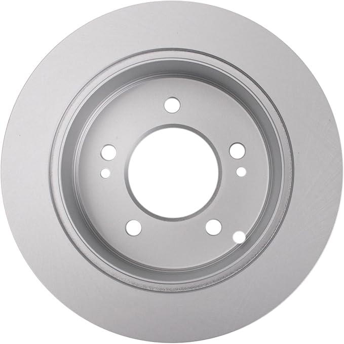 TRQ Rear Brake Rotor Set G Coated Solid Compatible with 2001 Hyundai XG300 2002-2005 XG350 2005-2010 Sonata 2005-2009 Tucson 2006-2010 Kia Optima 2005-2010 Sportage