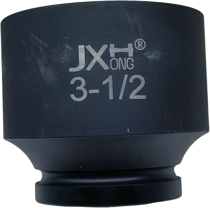 1" Drive 3-1/2" Jumbo Impact Socket, 6-Point, Heat Treated Cr-Mo Alloy Steel