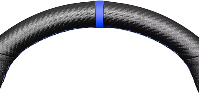 Carbon Fiber Leather Steering Wheel Cover for Subaru WRX STI 2015 2016 2017 2018 2019 2020 2021 / Subaru Levorg 2015-2019 Custom Fit OEM Suede Interior Accessories (5)