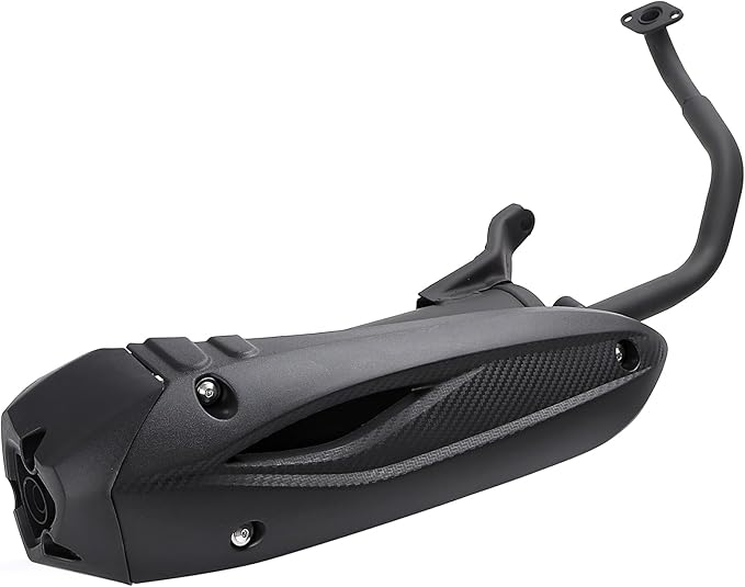 Minho Motorcycle Exhaust Assembly in Heavy Iron Material Compatible with Chinese GY6 125cc 150cc 4-Stroke Engine Scooter Moped RSZ 150 Gas Engine Scooters