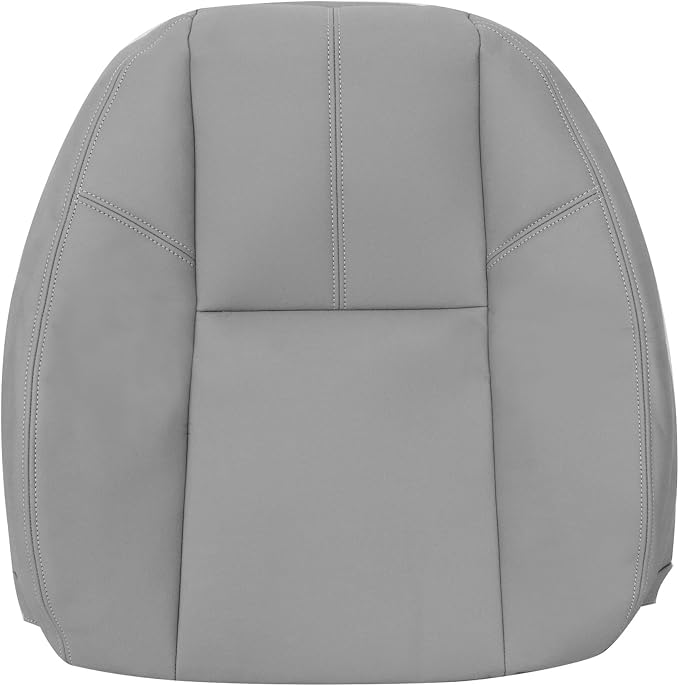4PCS Driver & Passenger Side Bottom & Top Lean Back Seat Covers Gray Compatible with Chevy Tahoe Suburban Avalanche Silverado Yukon Sierra 2007 2008 2009 2010 2011 2012 2013 2014