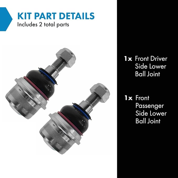 TRQ Front Lower Ball Joint Set Compatible with 00-12 Mercedes-Benz