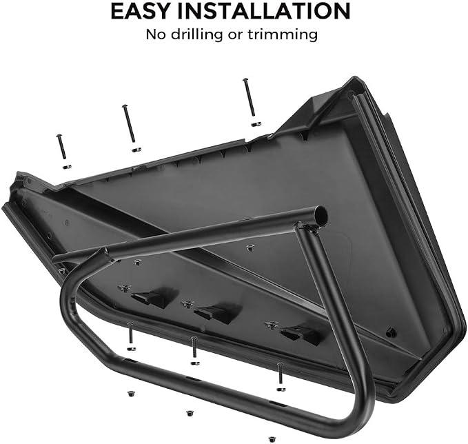 KEMIMOTO X3 Lower Doors, Lower Door Panels with Metal Frame compatible with Can Am Maverick X3 2017 2018 2019 2020 2021 2022 2023 2024 2025, Replace OEM 715002903 (Pack of 2)