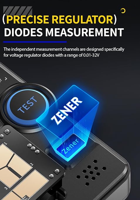 FNRSI LCR-P1 Transistor Meter Multifunctional Capacitor Tester ESR Diode Triode NPN PNP MOSFET SMD NEC Infrared Decoding Anti-Burn
