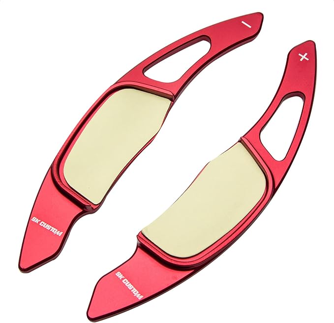 Steering Wheel Shift Paddle Extended Shifter Trim Cover compatible with VOLKSWAGEN VW GOLF 7 SCIROCCO SAGITAR GLI LAMANDO GTS POLO GTI Car Accessories Aluminum Alloy Red