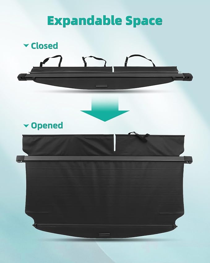 SCITOO Cargo Cover Shade for 2006-2012 Fit for Toyota RAV4 Retractable Rear Trunk Anti-Peeping Privacy Security Luggage Cover