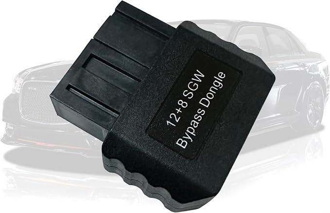 OBD2 FCA 12 8 Bypass Dongle, 12+8 Pin Adapter Connector for Chrysler FCA Security Gateway Module(SGM), Compatible with 2018 and Newer Vehicles,Work with OBD Diagnostic Scanner Tools/Code Reader