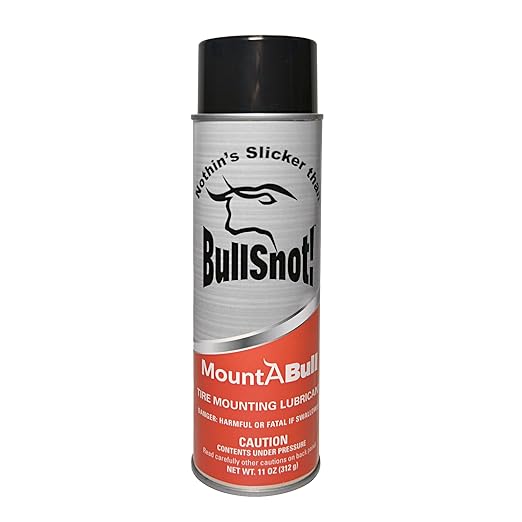 BullSnot! MountABull Tire Mounting Lubricant – Non-Staining Aerosol Spray for Quick Tire Mounting, Bead Protection, Rust & Corrosion Resistance – 11oz
