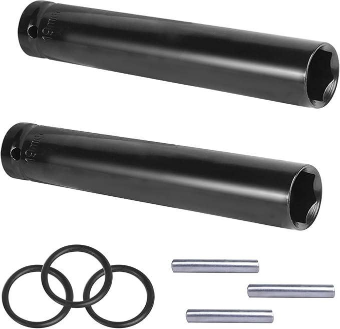 2PCS 19mm Socket Tool 3/4" Truck Cage Bolt, Compatible with Truck Air Brakes with 800921 Cage Bolt, Extra Deep 3/4" Socket 1/2" Drive, with Three Rubber Rings and Three Metal Bars