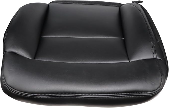 SecosAutoparts 4PCS Driver & Passenger Bottom & Lean Back Black Leather Compatible with Ford F-150 Lariat XL XLT STX 2005 2006 2007 2008