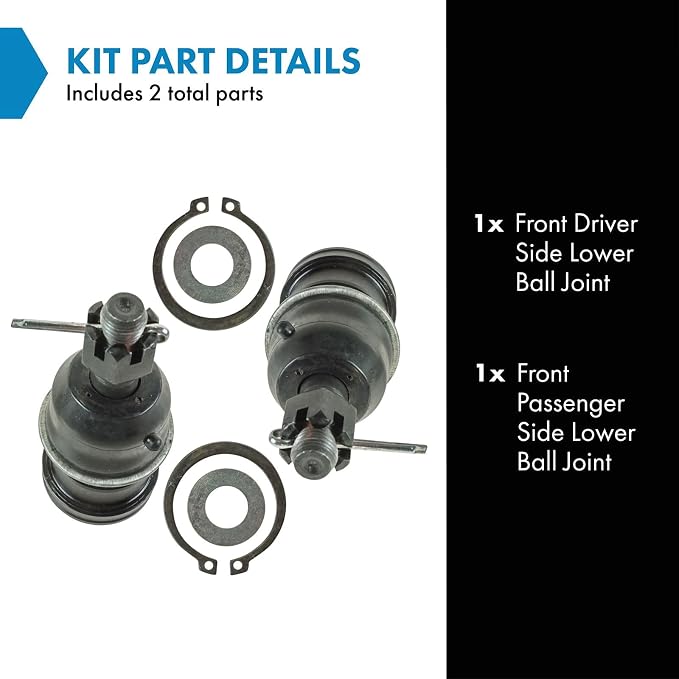 TRQ Front Lower Ball Joint Set Compatible with 2001-2007 Chrysler Town & Country 2001-2003 Voyager Dodge Caravan Grand Caravan
